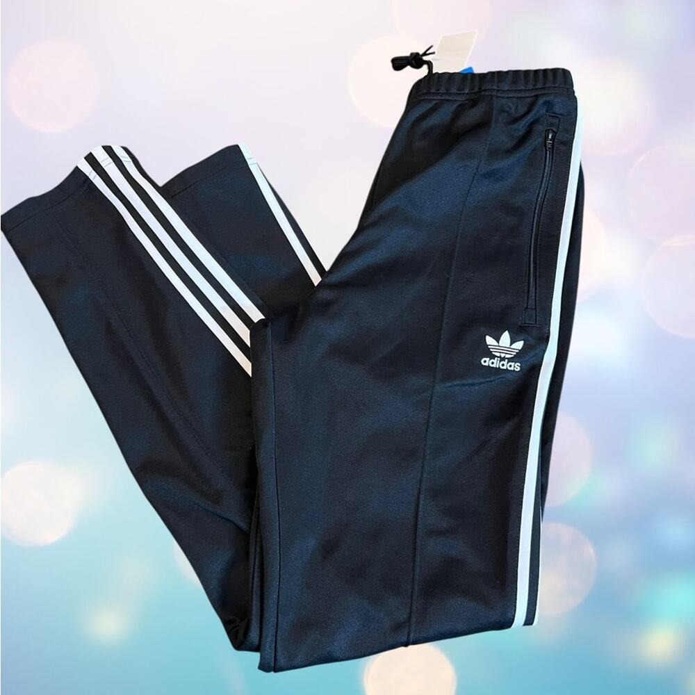 Adidas Originals 3 Stripe Track Pants Trefoil Zip Pocket Joggers NWT Men's S - Picture 2 of 12